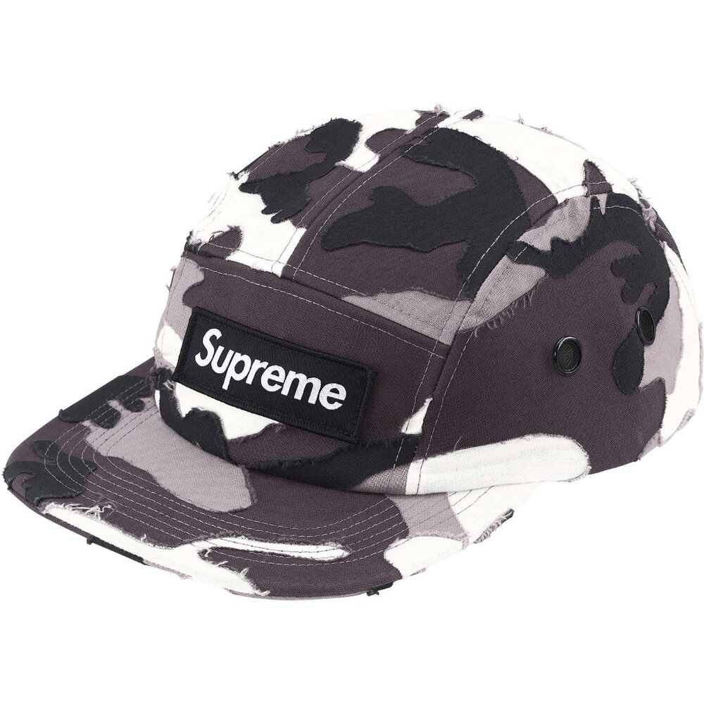 Supreme SS25 Layered Laser Cotton Camo Camp Cap Snow One Size New Rare